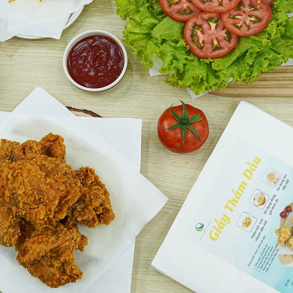 Giấy thấm dầu mỡ Vinagreen loại dày