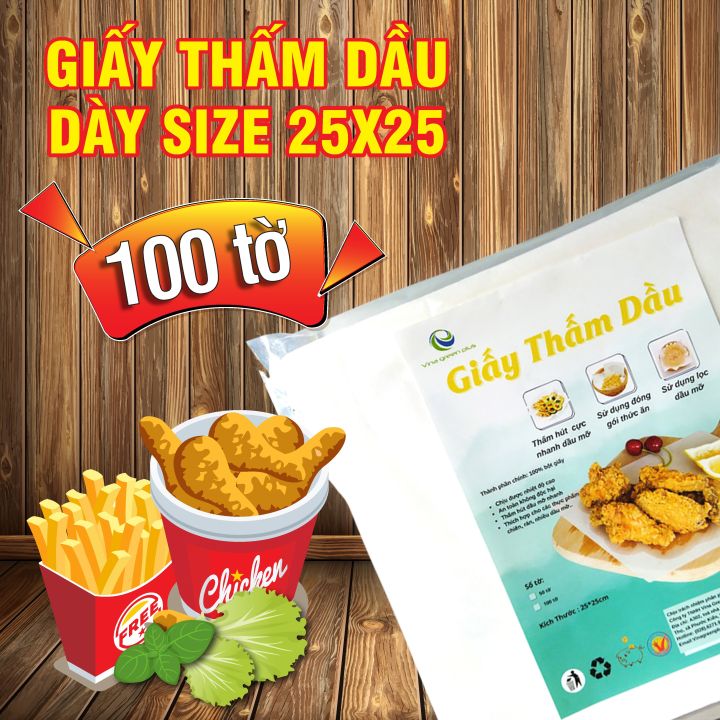 Giấy thấm dầu mỡ Vinagreen loại dày