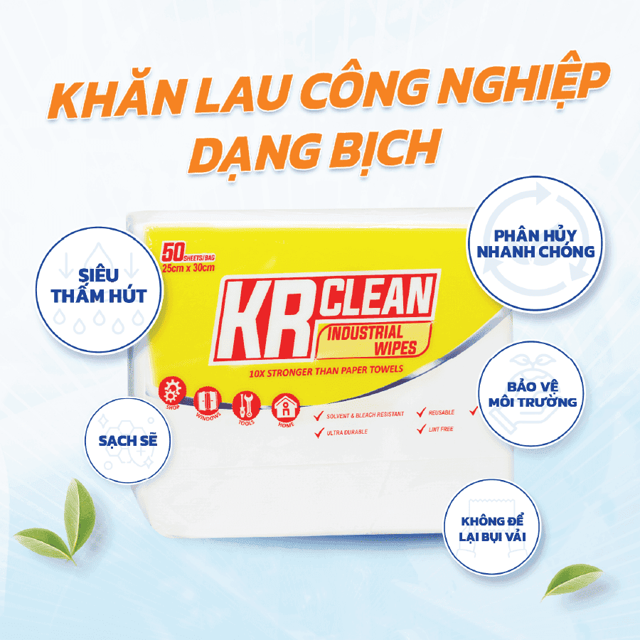 Khăn lau công nghiệp dạng bịch 2026