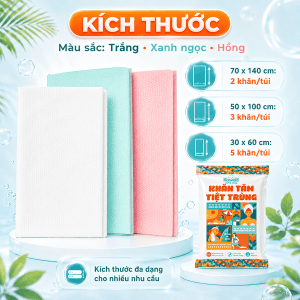 Khăn tắm tiệt trùng Kawaii 2026 2