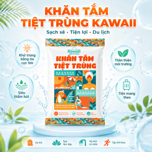 Khăn tắm tiệt trùng Kawaii 2026