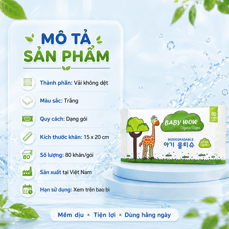 Khăn ướt Baby Wow 20261