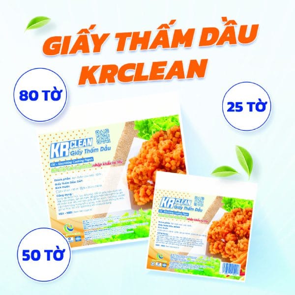 giấy thấm dầu thực phẩm krclean dày 1