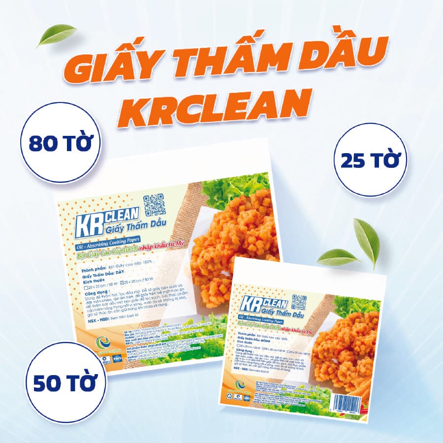 giấy thấm dầu thực phẩm krclean dày 1 giấy thấm dầu thực phẩm krclean dày 1