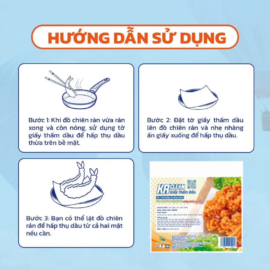 giấy thấm dầu thực phẩm krclean dày 4