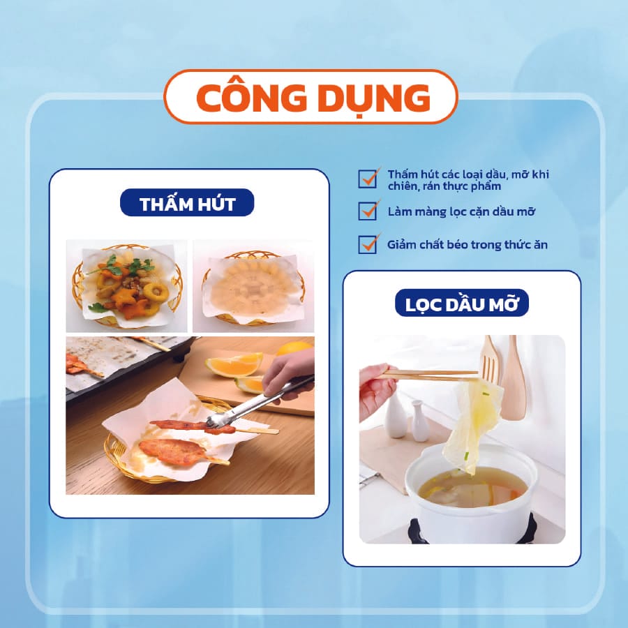 giấy thấm dầu thực phẩm krclean dày 5 giấy thấm dầu thực phẩm krclean dày 5