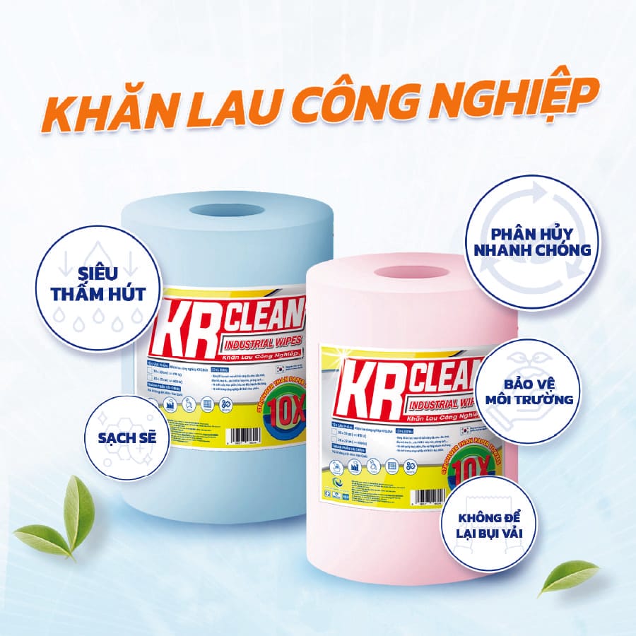 khăn lau công nghiệp cuộn 2026