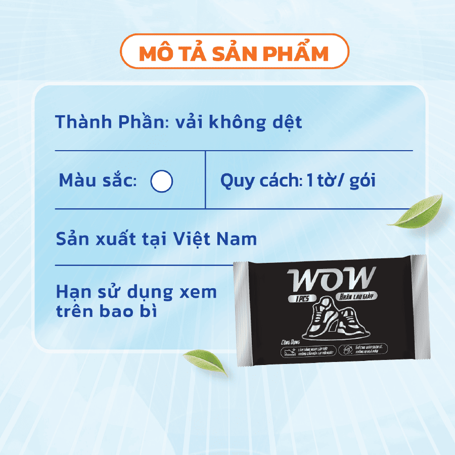 khăn lau giày wow 1