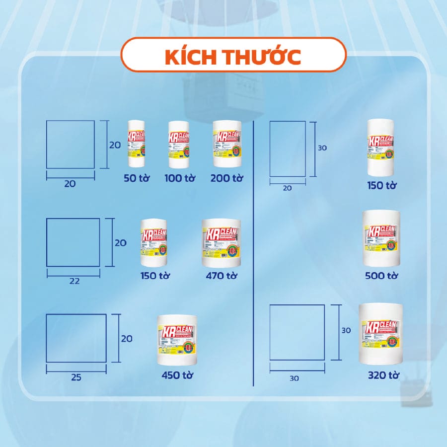 khăn lau thực phẩm krclean 2026 2