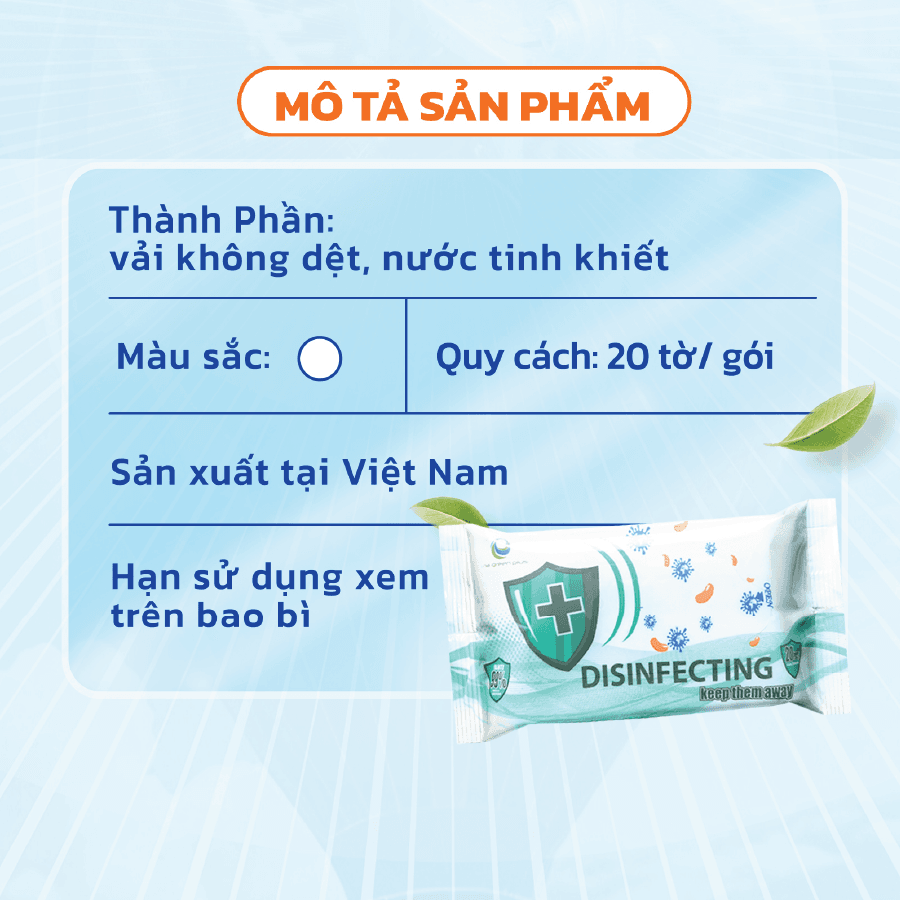 khăn ướt kháng khuẩn có cồn 2026 1
