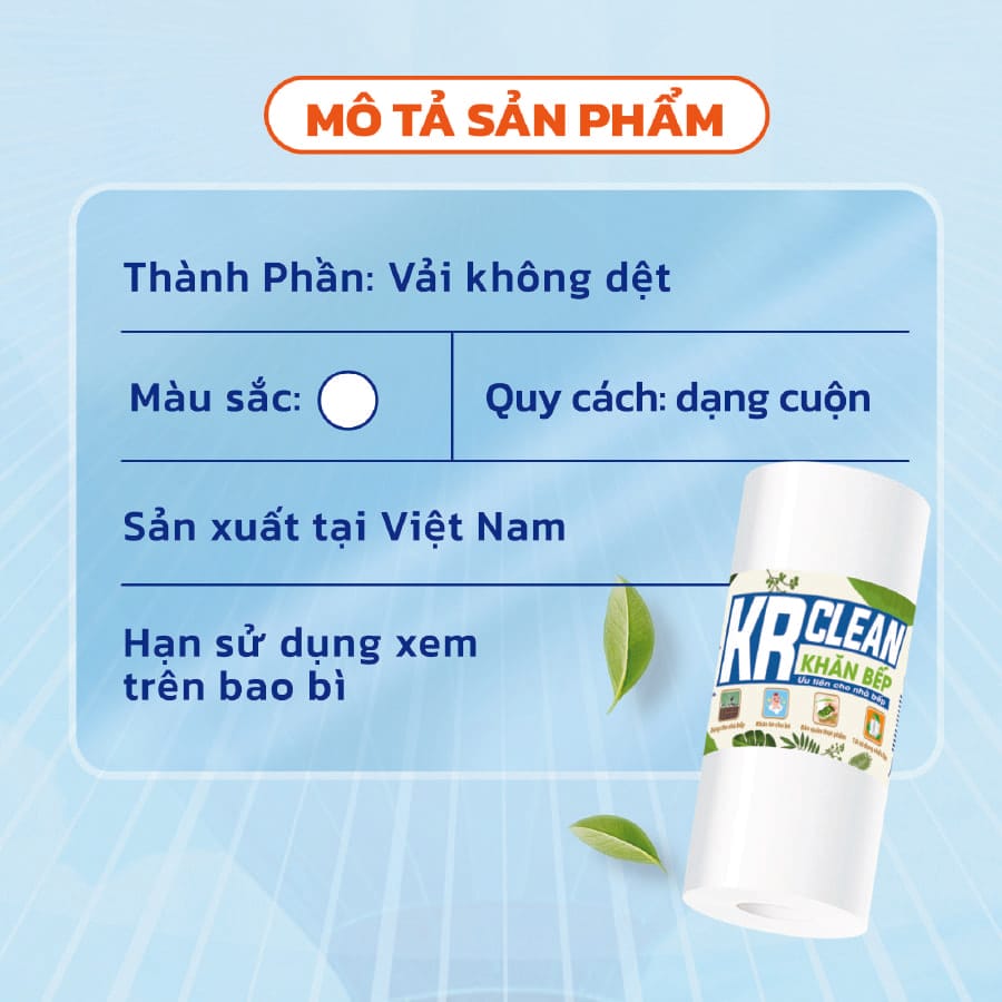 khăn vải đa năng lau bếp krclean trắng 1 khăn vải đa năng lau bếp krclean trắng 1