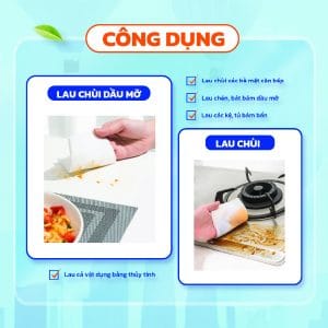 khăn vải đa năng lau bếp krclean trắng 3 khăn vải đa năng lau bếp krclean trắng 3
