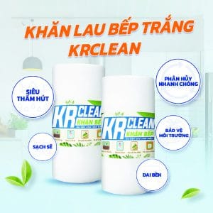 khăn vải đa năng lau bếp krclean trắng khăn vải đa năng lau bếp krclean trắng