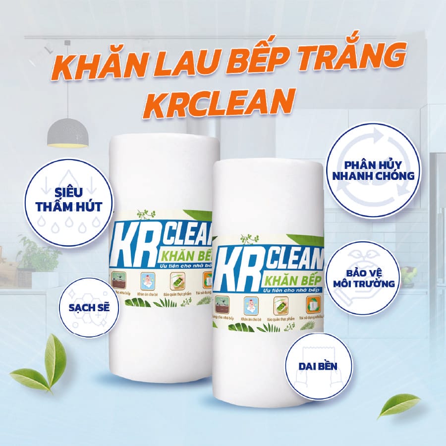 khăn vải đa năng lau bếp krclean trắng khăn vải đa năng lau bếp krclean trắng