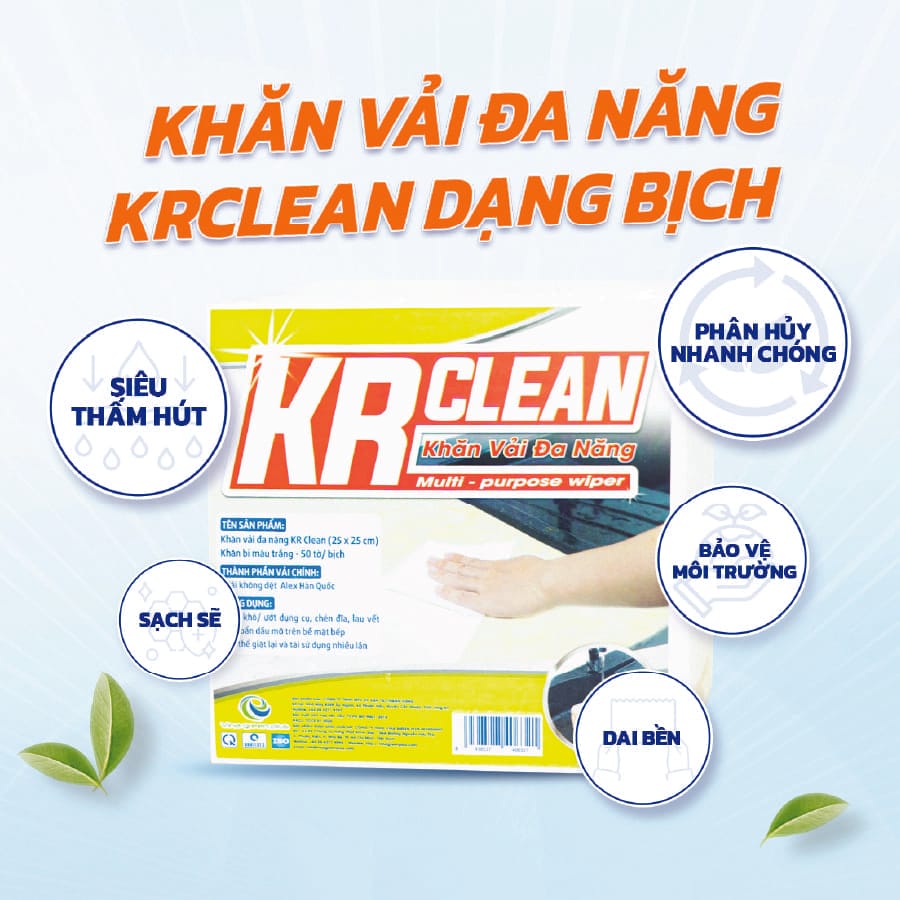 khăn vải đa năng chấm bi krclean khăn vải đa năng chấm bi krclean