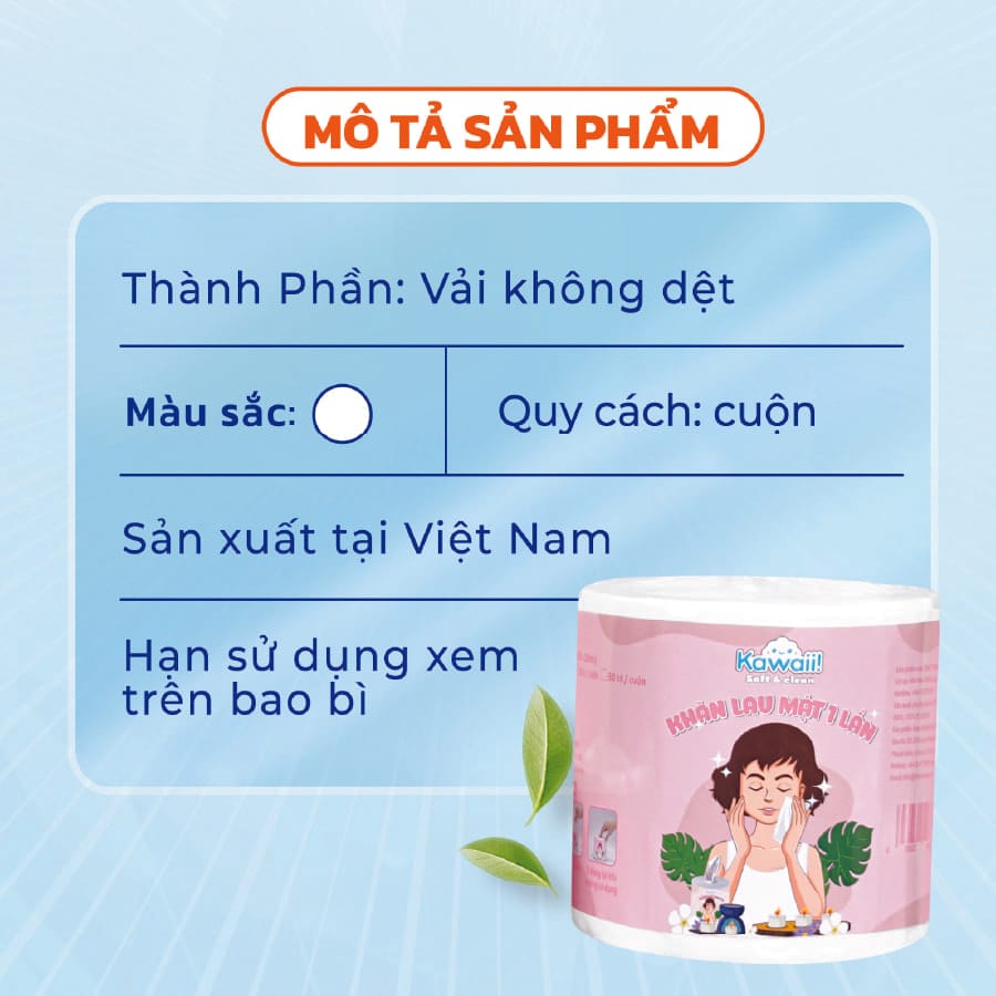 khăn lau mặt 1 lần Kawaii 2026 1