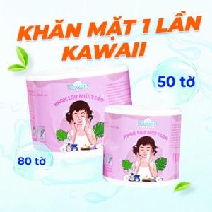 khăn lau mặt 1 lần Kawaii 2026