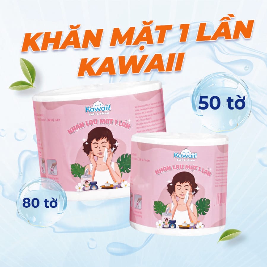 khăn lau mặt 1 lần Kawaii 2026