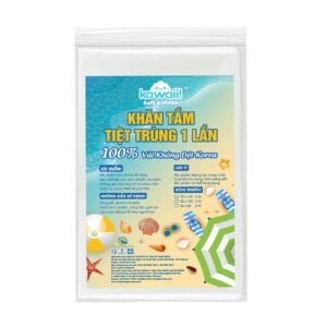 Khăn tắm tiệt trùng có hoa văn kawaii