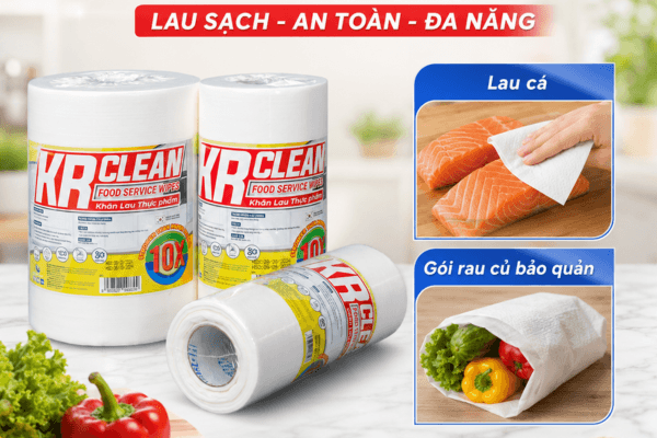 Khăn Lau Thực Phẩm Kr Clean Giúp Bảo Quản Rau Củ