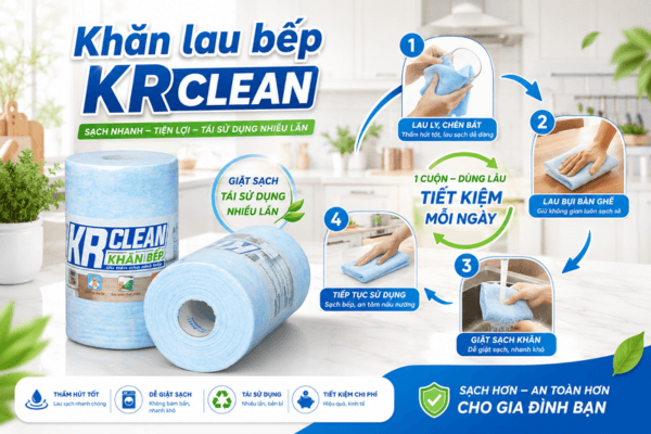Hướng Dẫn Sử Dụng Khăn Lau Bếp KRCLEAN Hiệu Quả Nhất