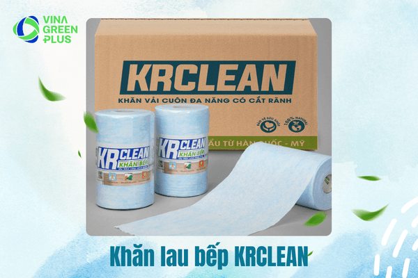 Khăn lau bếp duyên dụng KRCLEAN cuộn xanh