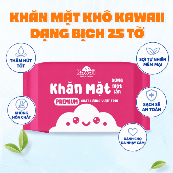 Khăn khô dạng bịch Kawaii 1